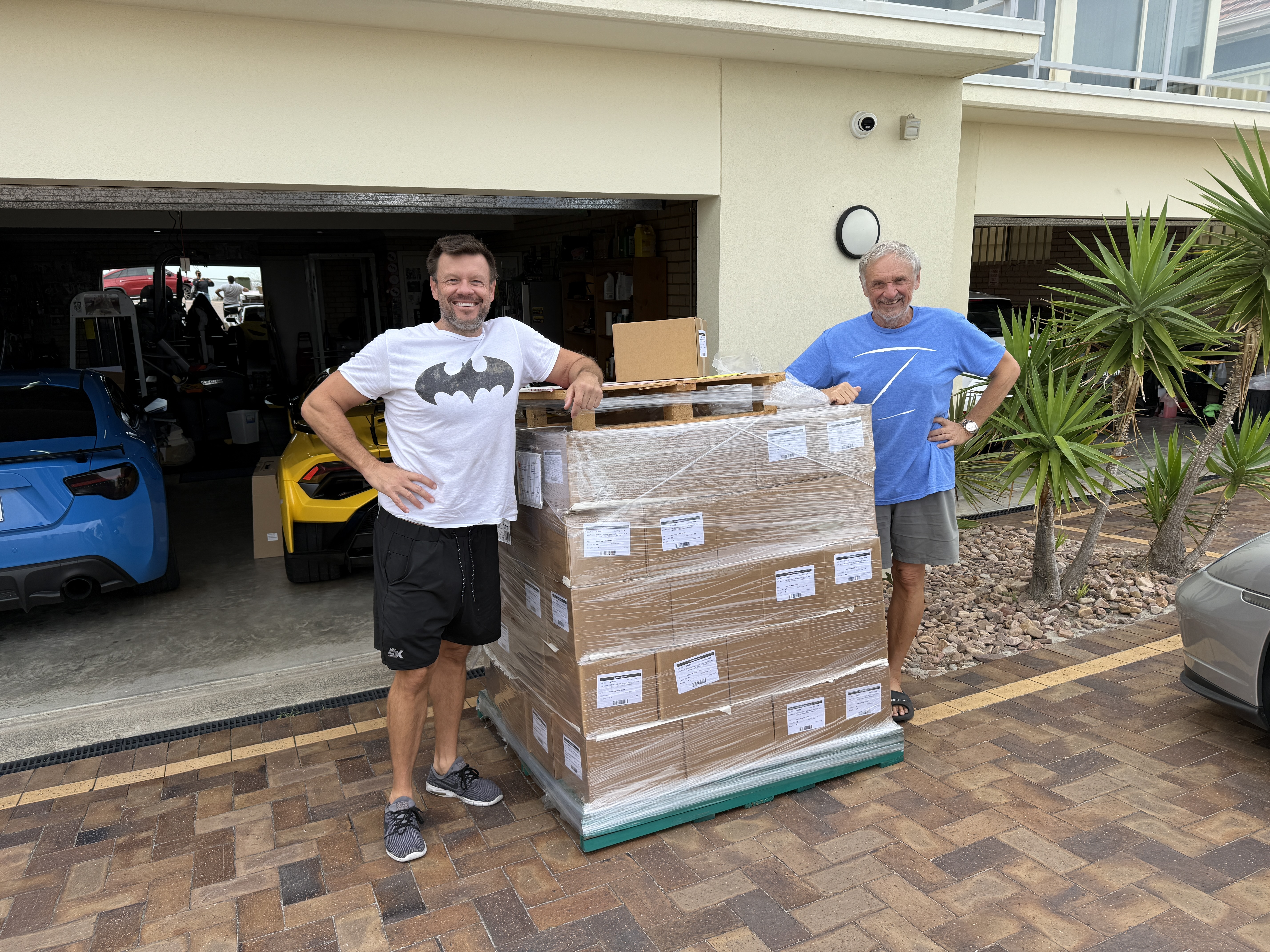 With Matt at the delivery of 1,000 copies of Jobs are for suckers?